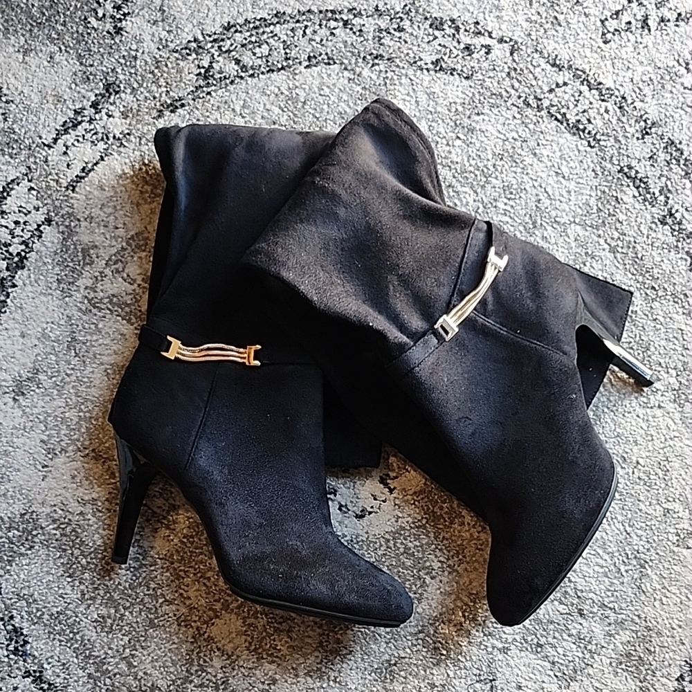 Alfani Black Over the Knee Boots - Picture 2 of 6